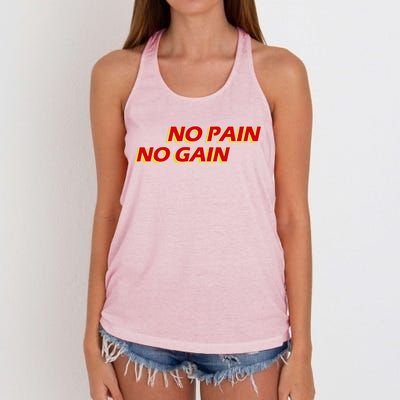 No Pain No Gain Gift Women's Knotted Racerback Tank