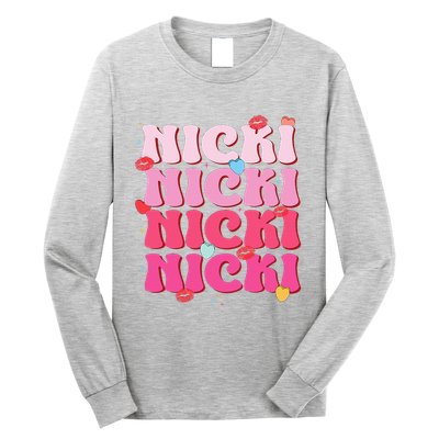 Nicki Personalized Name I Love Nicki Vintage Long Sleeve Shirt