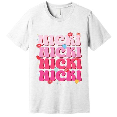 Nicki Personalized Name I Love Nicki Vintage Premium T-Shirt