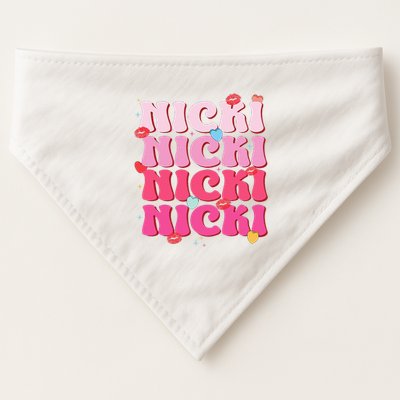 Nicki Personalized Name I Love Nicki Vintage USA-Made Doggie Bandana