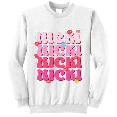 Nicki Personalized Name I Love Nicki Vintage Sweatshirt