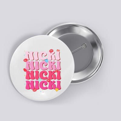 Nicki Personalized Name I Love Nicki Vintage Button