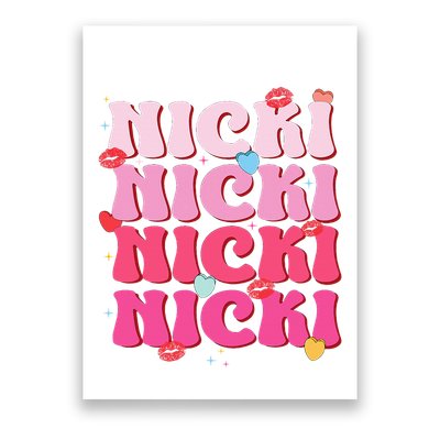Nicki Personalized Name I Love Nicki Vintage Poster