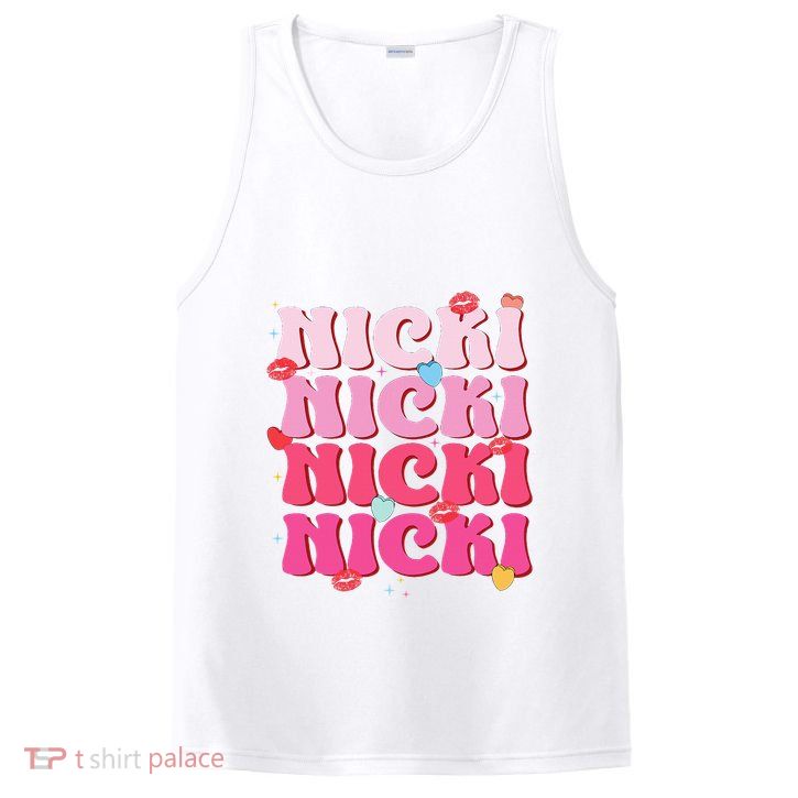 Nicki Personalized Name I Love Nicki Vintage PosiCharge Competitor Tank