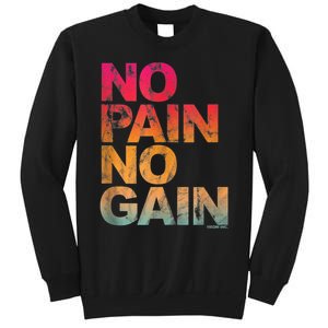 No Pain No Gain Motivation Workout Gym Sweatshirt