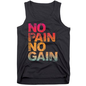 No Pain No Gain Motivation Workout Gym Tank Top