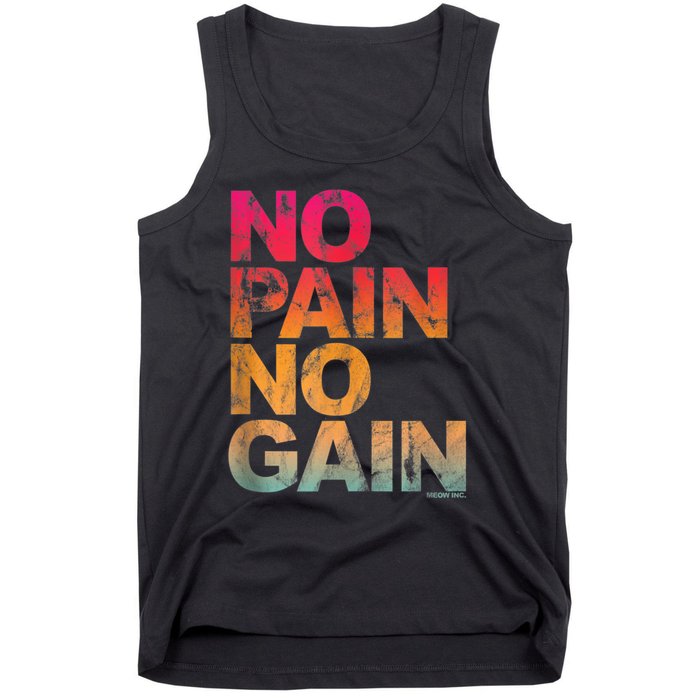 No Pain No Gain Motivation Workout Gym Tank Top