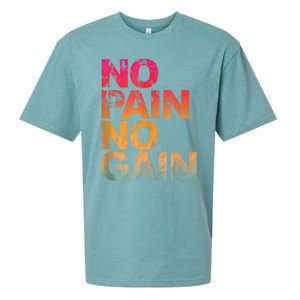 No Pain No Gain Motivation Workout Gym Sueded Cloud Jersey T-Shirt