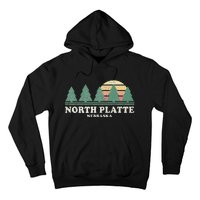 North Platte Ne Vintage Throwback Retro 70s Design Hoodie