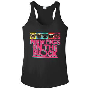 New Pugs On The Block Funny Pug Owner Pop Culture Gift Ladies PosiCharge Competitor Racerback Tank