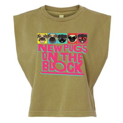 New Pugs On The Block Funny Pug Owner Pop Culture Gift Garment-Dyed Women's Muscle Tee