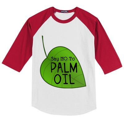 No Palm Oil Ecologists Environmentalists Earth Day Kids Colorblock Raglan Jersey