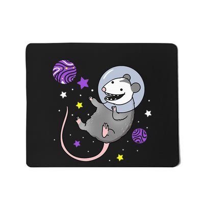 N.O.N.B.I.N.A.R.Y Pride Opossum In Space Mousepad