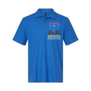 Nx6 Pink Or Blue Gender Reveal For Brother Video Game Lover Gift Softstyle Adult Sport Polo