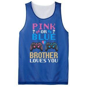 Nx6 Pink Or Blue Gender Reveal For Brother Video Game Lover Gift Mesh Reversible Basketball Jersey Tank