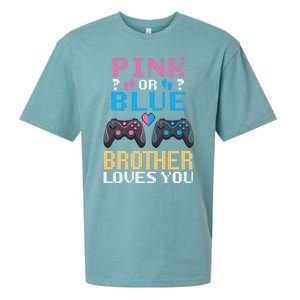 Nx6 Pink Or Blue Gender Reveal For Brother Video Game Lover Gift Sueded Cloud Jersey T-Shirt