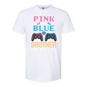 Nx6 Pink Or Blue Gender Reveal For Brother Video Game Lover Gift Softstyle CVC T-Shirt