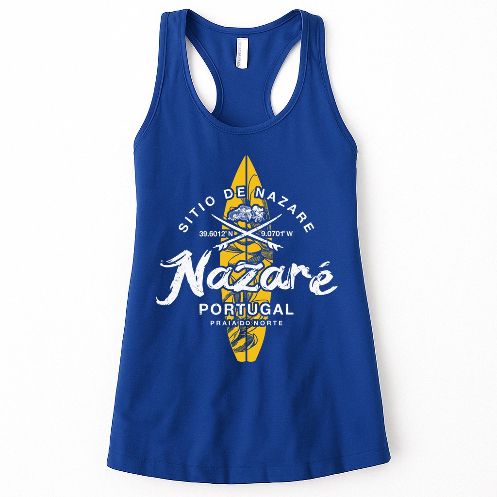 Nazare Portugal Praia Do Norte Vintage Surfing Great Gift Womens Tank Top