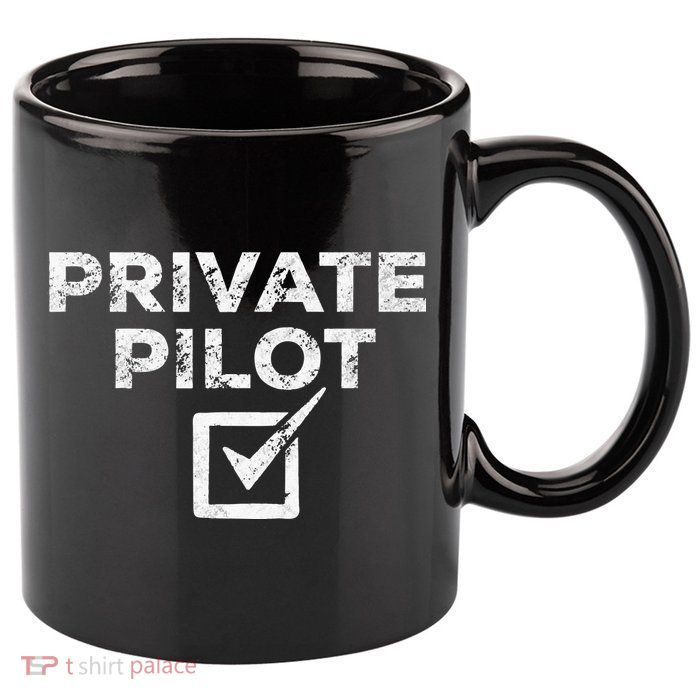 New Private Pilot Check Gift 11oz C Handle Ceramic Mug