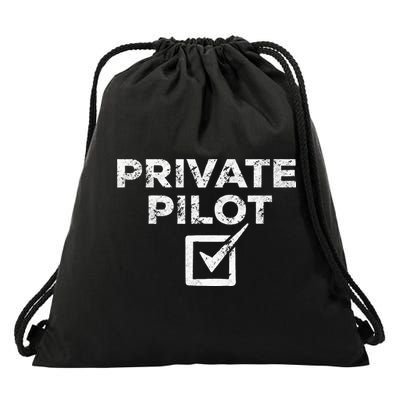 New Private Pilot Check Gift Drawstring Bag