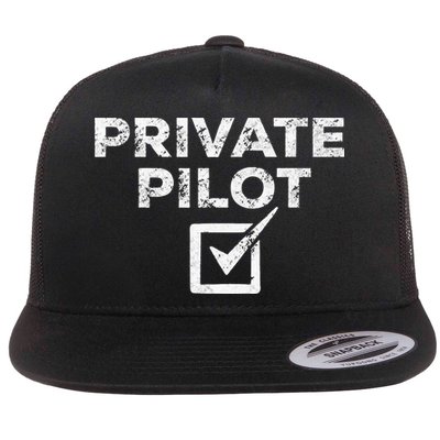 New Private Pilot Check Gift Flatbill Hat