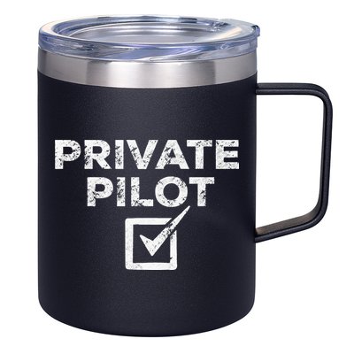 New Private Pilot Check Gift 12oz Stainless Steel Coffee Mug