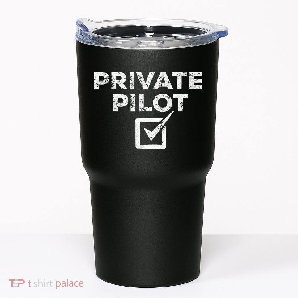 New Private Pilot Check Gift Tumbler