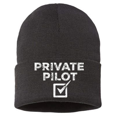 New Private Pilot Check Gift Sustainable Knit Beanie