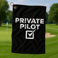 New Private Pilot Check Gift Golf Towel