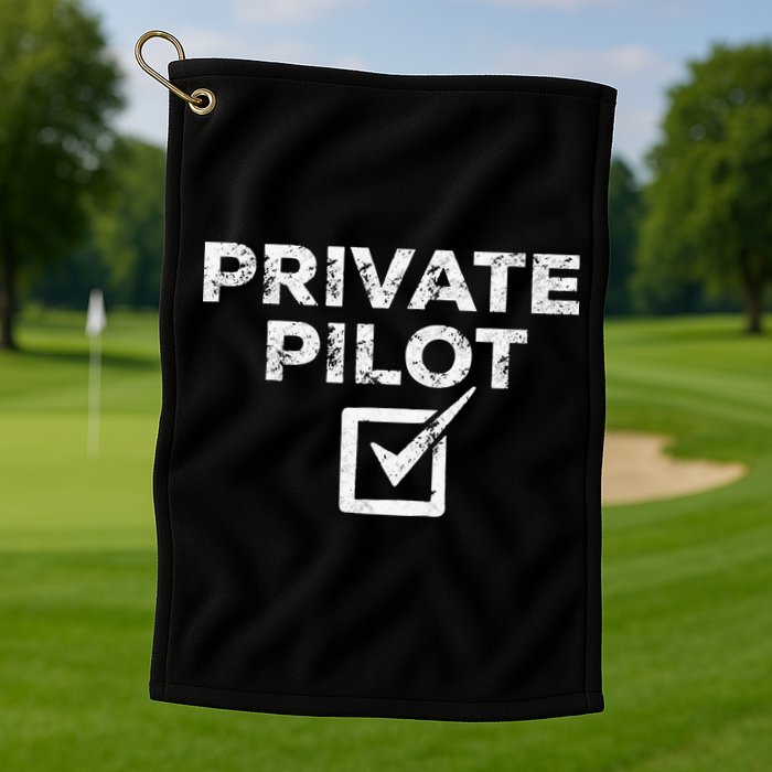 New Private Pilot Check Gift Golf Towel