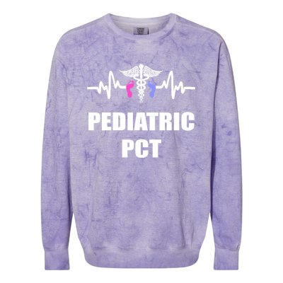 Nicu Pediatric Patient Care Technician Pct Feet Design Meaningful Gift Colorblast Crewneck Sweatshirt