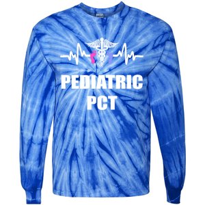 Nicu Pediatric Patient Care Technician Pct Feet Design Meaningful Gift Tie-Dye Long Sleeve Shirt