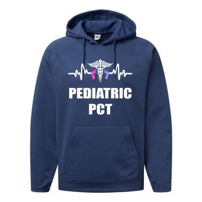 Nicu Pediatric Patient Care Technician Pct Feet Design Meaningful Gift Performance Fleece Hoodie