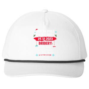 North Pole Police Dept Bribery Left Milk Cookies For Santa Gift Snapback Five-Panel Rope Hat