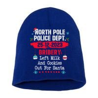 North Pole Police Dept Bribery Left Milk Cookies For Santa Gift Short Acrylic Beanie