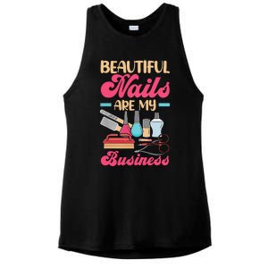 Nail Polish Pedicurist Manicurist For Nail Artists Nail Tech Ladies PosiCharge Tri-Blend Wicking Tank