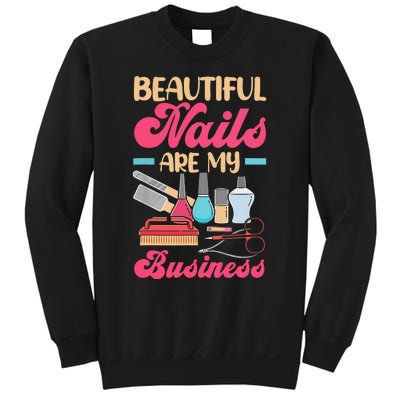 Nail Polish Pedicurist Manicurist For Nail Artists Nail Tech Sweatshirt