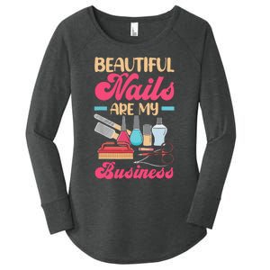 Nail Polish Pedicurist Manicurist For Nail Artists Nail Tech Women's Perfect Tri Tunic Long Sleeve Shirt