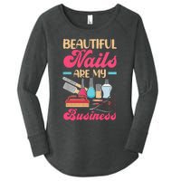 Nail Polish Pedicurist Manicurist For Nail Artists Nail Tech Women's Perfect Tri Tunic Long Sleeve Shirt