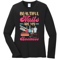 Nail Polish Pedicurist Manicurist For Nail Artists Nail Tech Ladies Long Sleeve Shirt