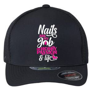 Nail Polish Pedicurist Manicurist For Nail Artists Quote Flexfit Unipanel Trucker Cap