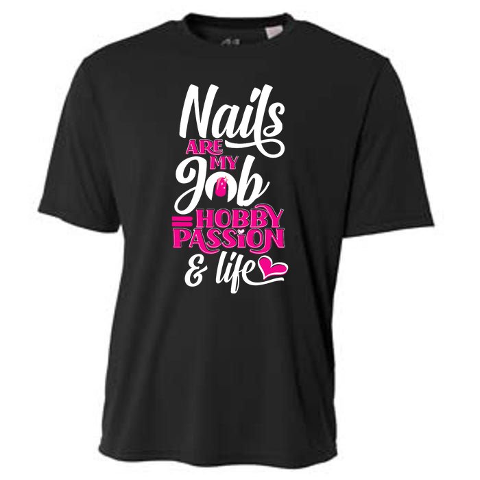 Nail Polish Pedicurist Manicurist For Nail Artists Quote Cooling Performance Crew T-Shirt