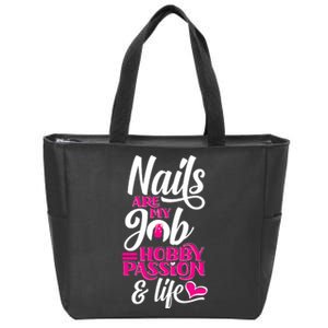 Nail Polish Pedicurist Manicurist For Nail Artists Quote Zip Tote Bag