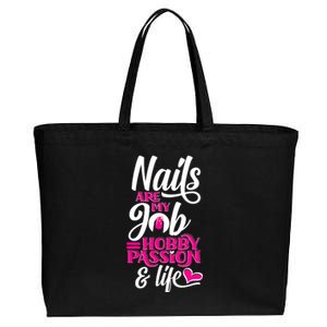 Nail Polish Pedicurist Manicurist For Nail Artists Quote Cotton Canvas Jumbo Tote