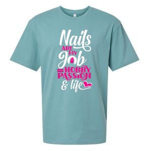 Nail Polish Pedicurist Manicurist For Nail Artists Quote Sueded Cloud Jersey T-Shirt