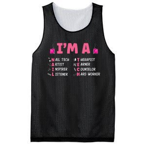 Nail Polish Pedicurist Manicurist Im A Nail Tech Mesh Reversible Basketball Jersey Tank