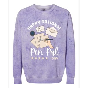 National Pen Pal Day Gift Colorblast Crewneck Sweatshirt