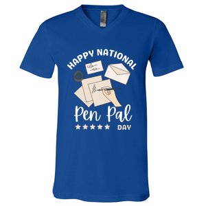 National Pen Pal Day Gift V-Neck T-Shirt