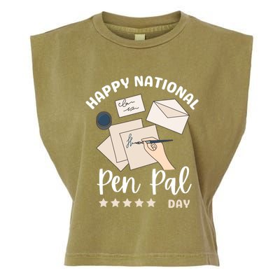 National Pen Pal Day Gift Garment-Dyed Women's Muscle Tee