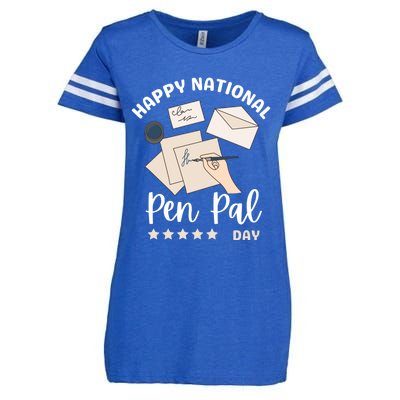 National Pen Pal Day Gift Enza Ladies Jersey Football T-Shirt